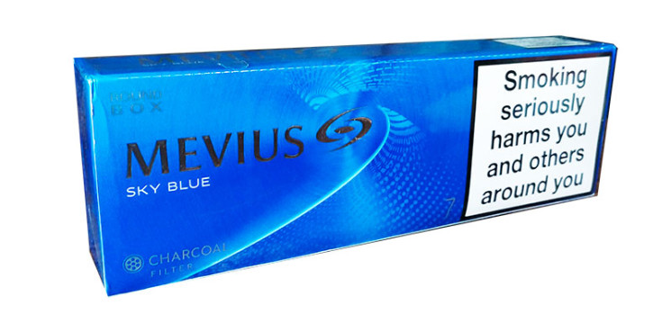 Mevius Sky Blue Round BOX (Korea Duty Free)